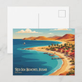 Carte Postale Plages de la mer Rouge, Assab, Érythrée Érythrée (Devant / Derrière)