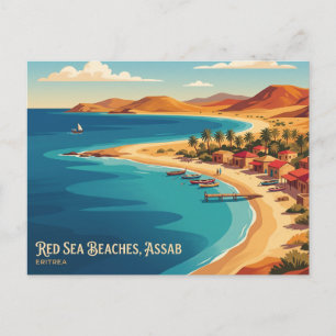 Carte Postale Plages de la mer Rouge, Assab, Érythrée Érythrée