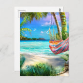 Carte Postale Plages tropicales avec leur sable blanc et cristal (Devant / Derrière)