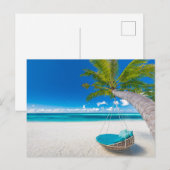 Carte Postale Plages tropicales | Balançoire de plage de paysage (Devant / Derrière)