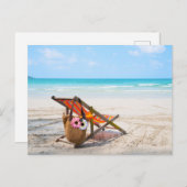 Carte Postale Plages tropicales | Chaise de plage sur sable (Devant / Derrière)