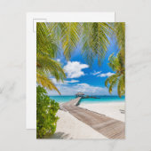 Carte Postale Plages tropicales | Jetée en bois de l'île des Mal (Devant / Derrière)