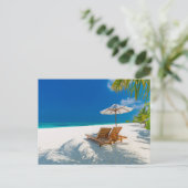 Carte Postale Plages tropicales | Plage de chaises longues Bora  (Debout devant)