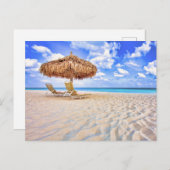 Carte Postale Plages tropicales | Plage de sable d'Aruba (Devant / Derrière)