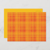 Carte Postale Plaid à automne orange (Devant / Derrière)