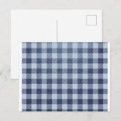 Carte Postale Plaid bleu (Devant / Derrière)