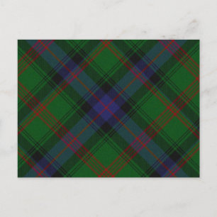 Carte Postale Plaid bleu vert tartan Park