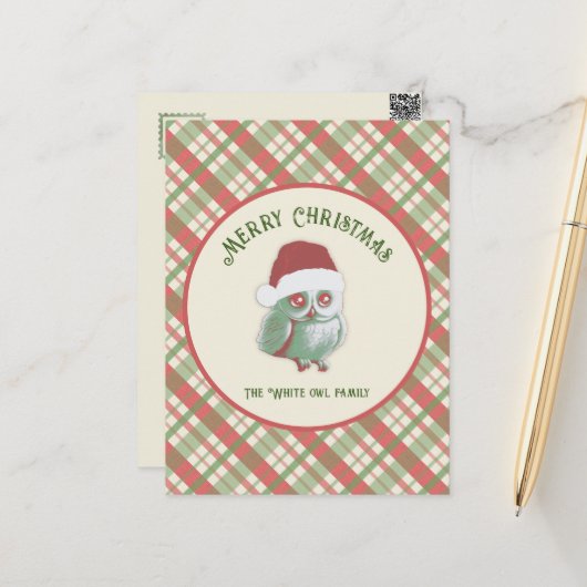 Carte Postale Plaid de Noël intemporel (Devant/Arrière en situation)