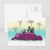 Carte Postale Plaid Est En Place ! (Devant / Derrière)