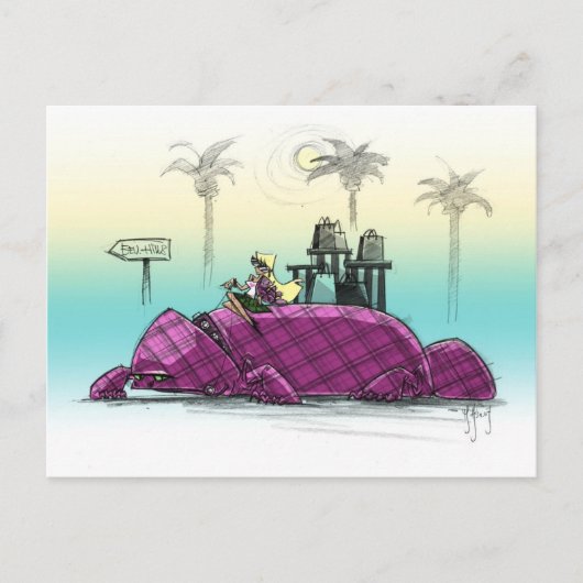 Carte Postale Plaid Est En Place ! (Devant)