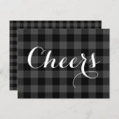 Carte Postale Plaid noir gris rustique - Bravo (Devant / Derrière)