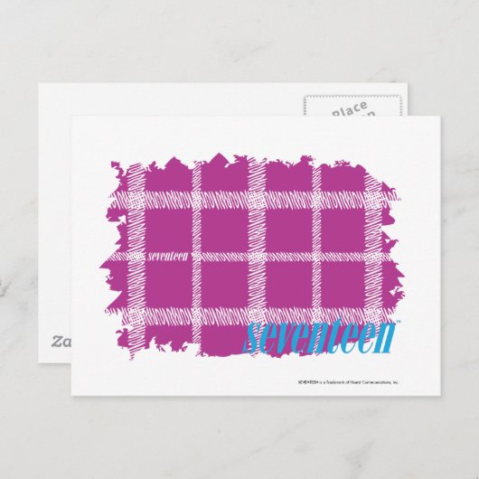 Carte Postale Plaid Purple 4 (Devant / Derrière)