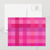 Carte Postale Plaid rose et lavande (Devant / Derrière)