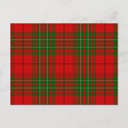 Carte Postale Plaid vert rouge de Comyn tartan (Devant)