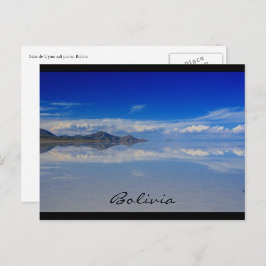 Carte Postale plaines de sel bolivie (Devant / Derrière)