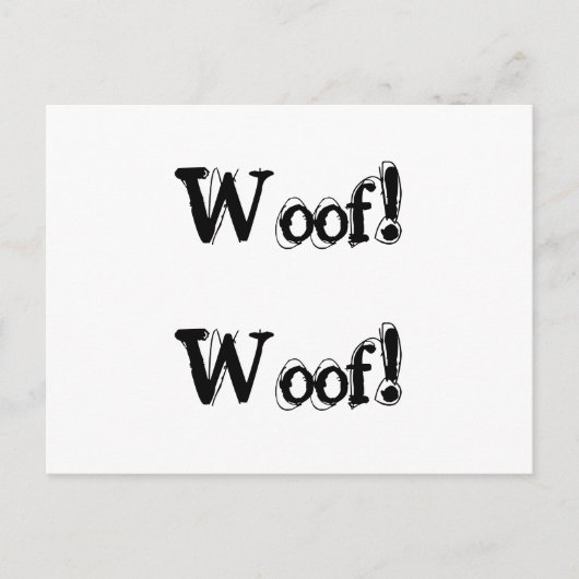 Carte Postale Plainte d'aboiement de chien (Devant)
