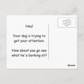 Carte Postale Plainte du voisin de chien d'aboiement (Dos)