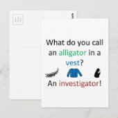 Carte Postale Plaisanterie de l'enquêteur (Devant / Derrière)