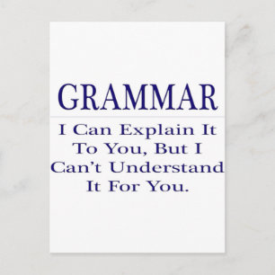 Carte Postale Plaisanterie de l'enseignant anglais .. Expliquer