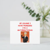 Carte Postale plaisanterie de maths (Debout devant)