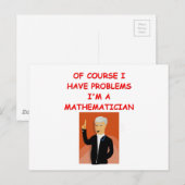 Carte Postale plaisanterie de maths (Devant / Derrière)