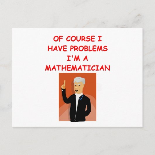 Carte Postale plaisanterie de maths (Devant)