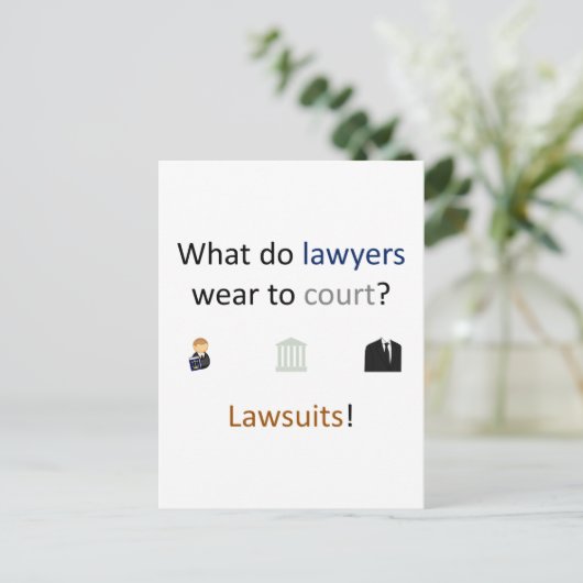 Carte Postale Plaisanterie de procès (Debout devant)