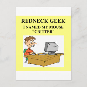 Carte Postale plaisanterie du geek informatique