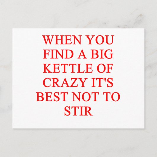 Carte Postale plaisanterie folle d'insne (Devant)