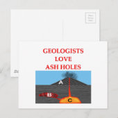 Carte Postale plaisanterie géologique (Devant / Derrière)