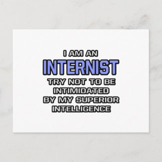 Carte Postale Plaisanterie interniste ... Intelligence supérieur