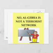 Carte Postale plaisanterie mathématique (Devant / Derrière)