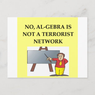 Carte Postale plaisanterie mathématique