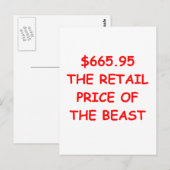 Carte Postale plaisanterie mathématique (Devant / Derrière)