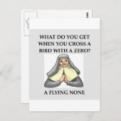 Carte Postale plaisanterie mathématique (Devant / Derrière)