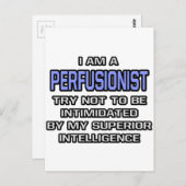 Carte Postale Plaisanterie perfusionniste ... Intelligence supér (Devant / Derrière)