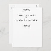 Carte Postale Plaisanteries de Boston (Devant / Derrière)