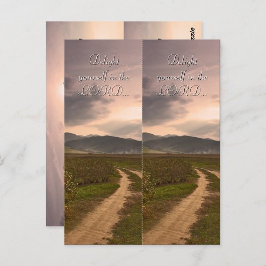 Carte Postale Plaisir à l'Eternel | Marque-page (Devant / Derrière)