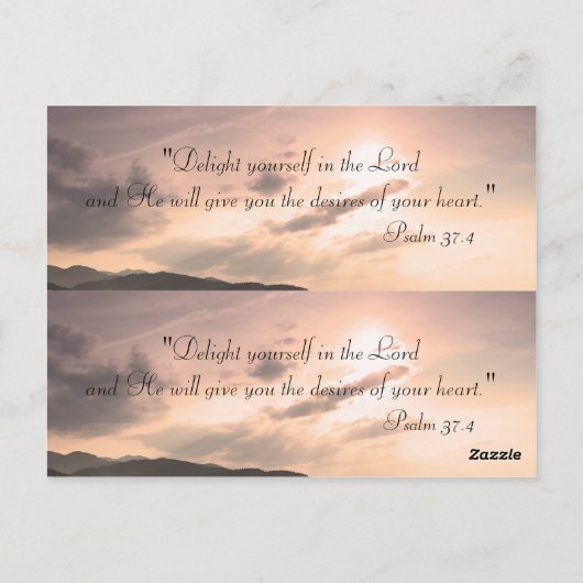 Carte Postale Plaisir à l'Eternel | Marque-page (Dos)