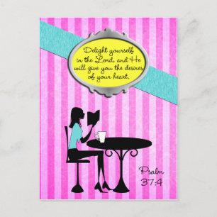 Carte Postale Plaisir dans le Seigneur Psaume 37:4 chrétien