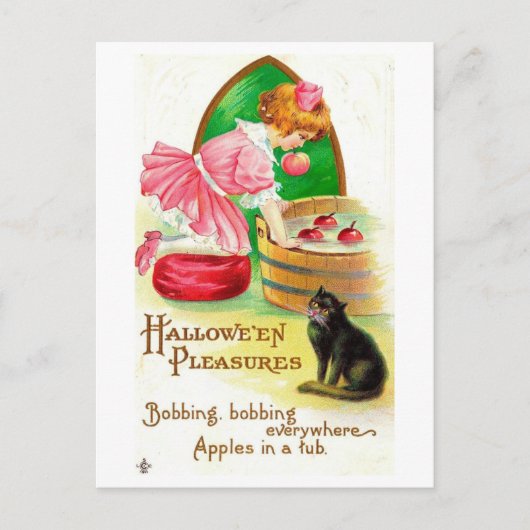 Carte Postale Plaisir d'Halloween, Vintage (Devant)
