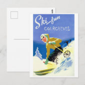 Carte Postale Plaisir du ski à Courcheval (Devant / Derrière)