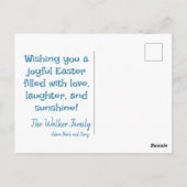 Carte Postale Plaisirs printaniers et bénédictions de Pâques (Dos)