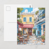 Carte Postale Plaka, Athènes Grèce Travel (Devant / Derrière)
