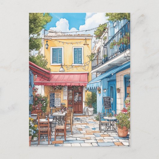 Carte Postale Plaka, Athènes Grèce Travel (Devant)