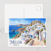 Carte Postale Plaka, Milos Grèce (Devant / Derrière)