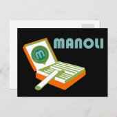 Carte Postale Plakatstil cigarettes rétro et (Devant / Derrière)