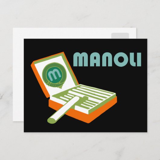 Carte Postale Plakatstil cigarettes rétro et (Devant / Derrière)