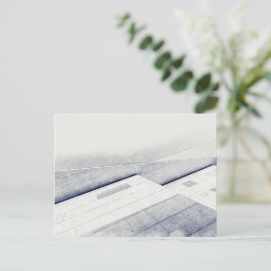 Carte Postale Plan aquarelle Architecture maison moderne (Debout devant)