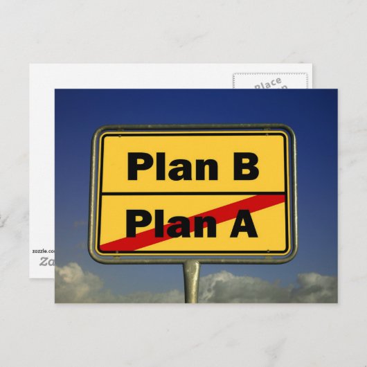 Carte Postale Plan B (Devant / Derrière)